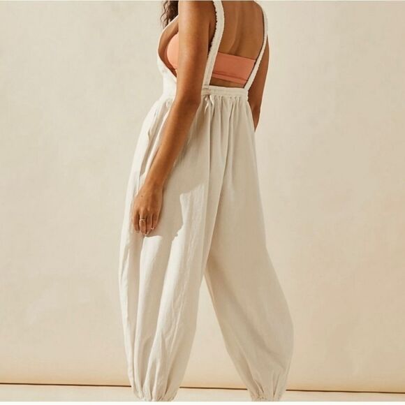Free People Zon jump suit onesie one piece off white size XL - Picture 4 of 6